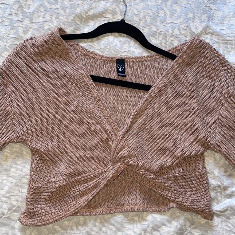 Brown Windsor knitted crop sweater